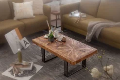 CASAVANTI Couchtisch 105 x 55 cm Grau/ Mango massiv