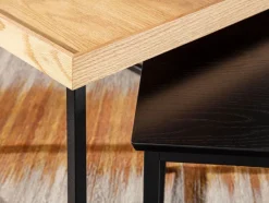 CASAVANTI Couchtisch 2er Set Schwarz/ Eiche