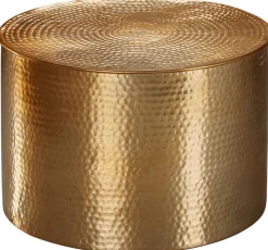 CASAVANTI Couchtisch rund 61 x 40,5 cm Metall Goldfarbig