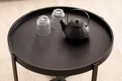 CASAVANTI Couchtisch 60x35 cm Massivholz Mango schwarz