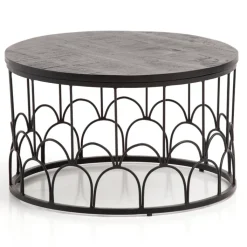 CASAVANTI Couchtisch 60x36 cm Massivholz Mango schwarz