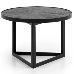 CASAVANTI Couchtisch 58x40 cm Massivholz Mango schwarz