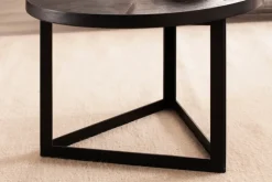 CASAVANTI Couchtisch 58x40 cm Massivholz Mango schwarz