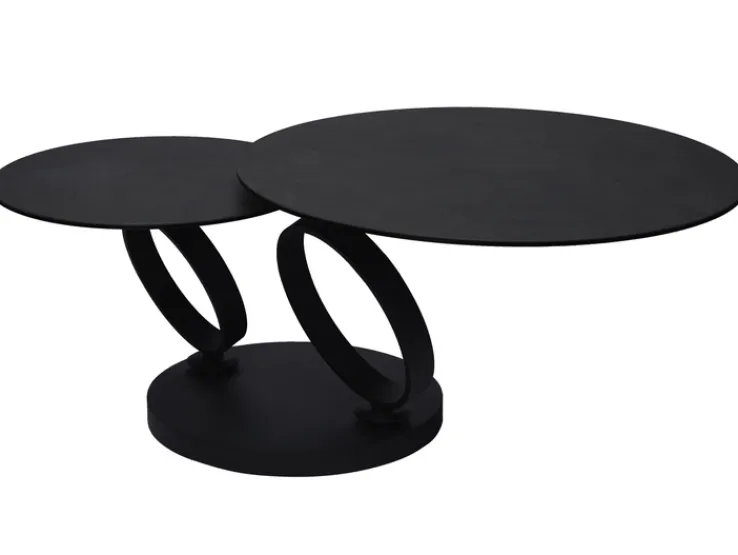 CASAVANTI Couchtisch 80x80(133,5 cm) Glaskeramik Anthrazit