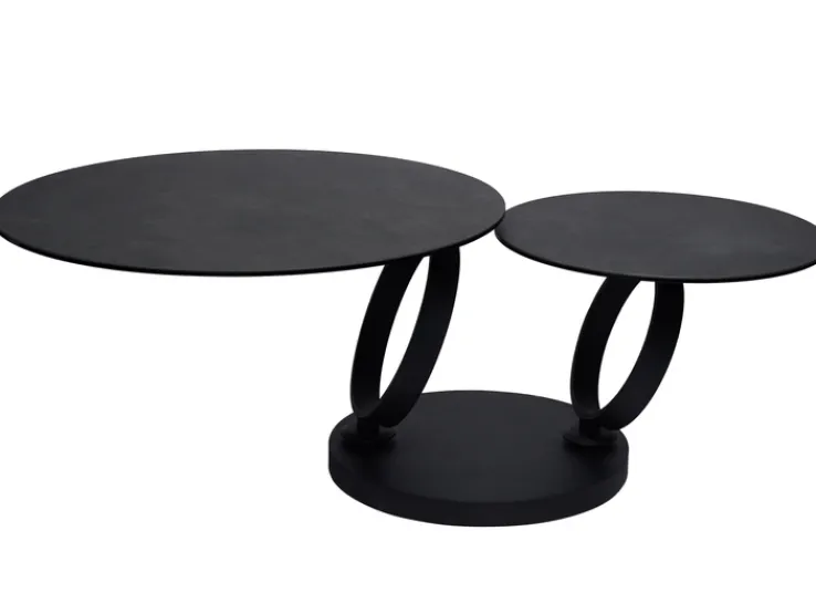 CASAVANTI Couchtisch 80x80(133,5 cm) Glaskeramik Anthrazit