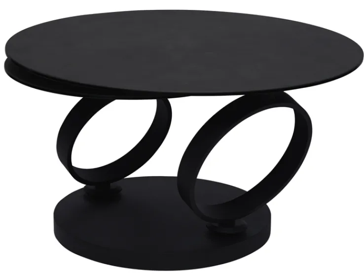 CASAVANTI Couchtisch 80x80(133,5 cm) Glaskeramik Anthrazit