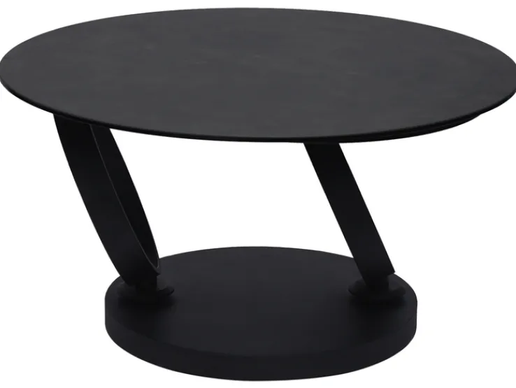 CASAVANTI Couchtisch 80x80(133,5 cm) Glaskeramik Anthrazit