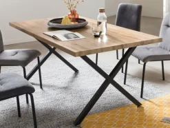 CASAVANTI Esstisch 160 x 90 cm braun/schwarz