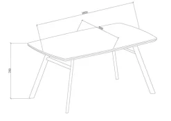 CASAVANTI Esstisch 180 x 90 cm schwarz