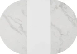 CASAVANTI Esstisch PLAZZA 120-170 x 76 cm weiß/Keramikoptik