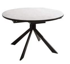 CASAVANTI Esstisch rund DEVENTER 120-160 cm hellgrau