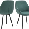 CASAVANTI Esszimmerstuhl 2er Set grün/schwarz