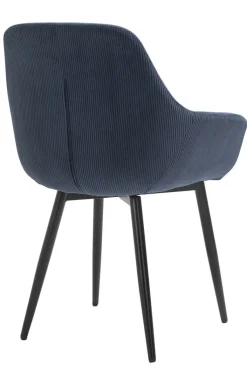 CASAVANTI Esszimmerstuhl 2er Set dunkelblau/schwarz