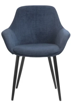 CASAVANTI Esszimmerstuhl 2er Set dunkelblau/schwarz