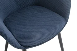 CASAVANTI Esszimmerstuhl 2er Set dunkelblau/schwarz