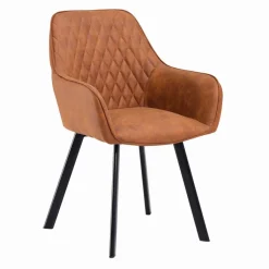 CASAVANTI Esszimmerstuhl 2er Set Mikrofaser braun