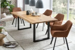 CASAVANTI Esszimmerstuhl 2er Set Mikrofaser braun