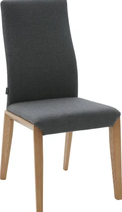 CASAVANTI Esszimmerstuhl MANELLO 2er Set grau / Eiche massiv naturfarben