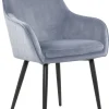 CASAVANTI Esszimmerstuhl Samt hellgrau