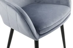 CASAVANTI Esszimmerstuhl Samt hellgrau