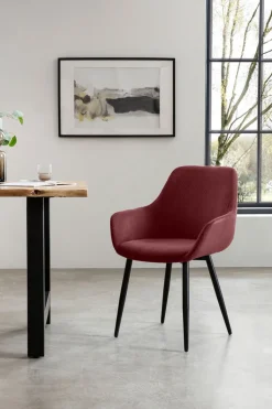 CASAVANTI Esszimmerstuhl 2er Set beere/schwarz