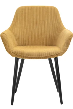 CASAVANTI Esszimmerstuhl 2er Set goldfarbig/schwarz