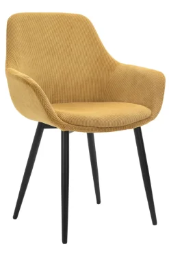 CASAVANTI Esszimmerstuhl 2er Set goldfarbig/schwarz