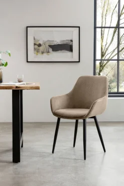 CASAVANTI Esszimmerstuhl 2er Set beige/schwarz