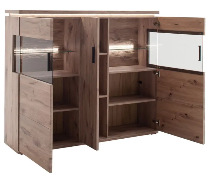 CASAVANTI Highboard MODENA 150 x 125 cm Viking Oak