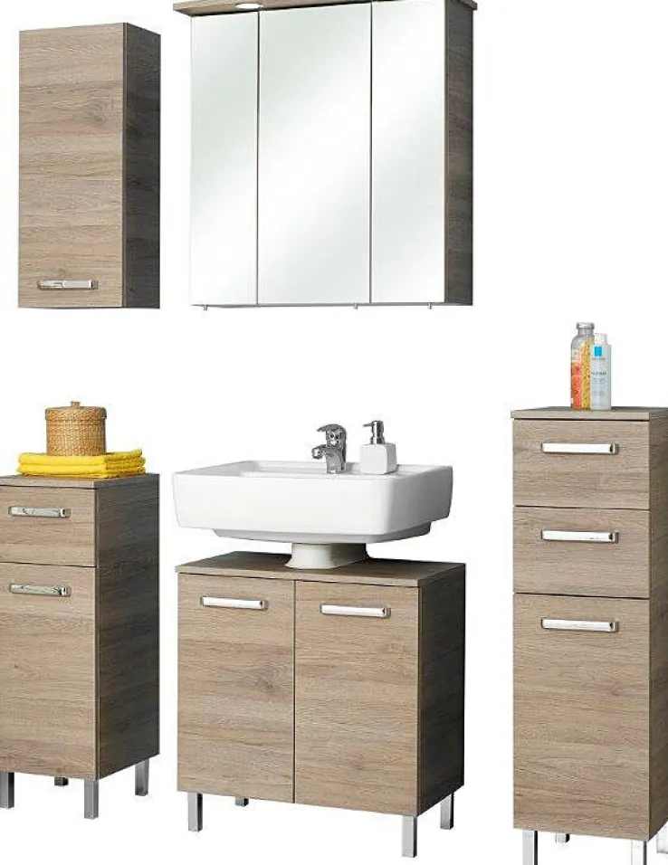 CASAVANTI Hochschrank OFFENBACH 30 x 195,5 x 33 cm braun