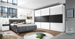 CASAVANTI Kleiderschrank INCLUDO 249 x 222 cm NB weiß/schwarz