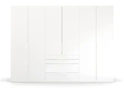 CASAVANTI Kleiderschrank PURISMA Alpinweiß/ Glas Kristallweiß