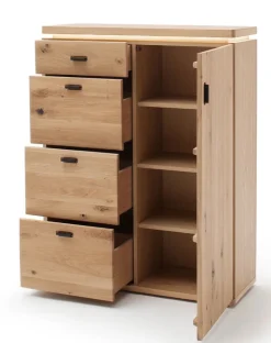 CASAVANTI Kommode MADRID 100 x 128 cm Balkeneiche Bianco