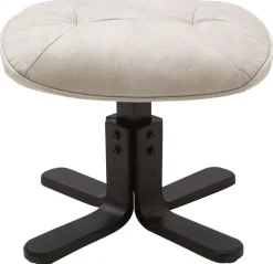 CASAVANTI Sessel mit Hocker 2-teilig hellgrau