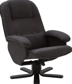 CASAVANTI Sessel mit Hocker 2-teilig grau