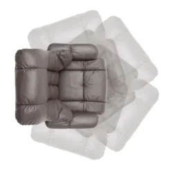 CASAVANTI Sessel mit Hocker CALGARY 2-teilig braun