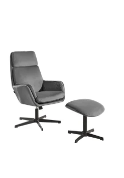 CASAVANTI Sessel Set 2-tlg. dunkelgrau