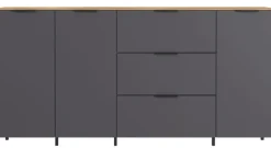 CASAVANTI Sideboard CALIFORNIA 192 x 98 cm Graphit/ Navarra-Eiche