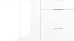 CASAVANTI Sideboard OAKLAND 184 x 102 cm Glas Weiß/Weiß