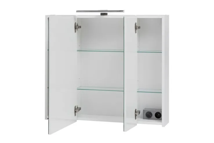 CASAVANTI Spiegelschrank LIMONE 80 x 71 x 16 cm Glas weiß