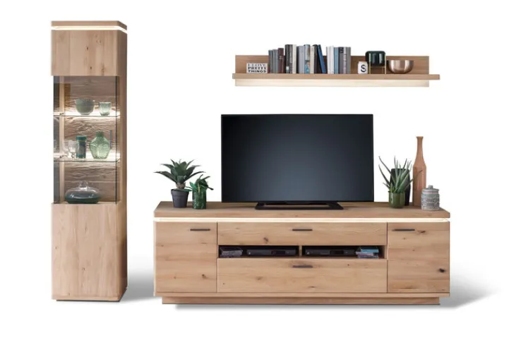 CASAVANTI Wohnwand BARCELONA Eiche braun