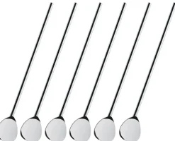 cilio Cocktaillöffel mit Trinkhalm 20 cm Edelstahl poliert