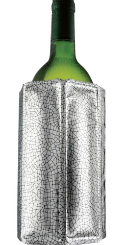 cilio Kühlmanschette WINE COOLER 14,5x18x2,5 cm silberfarbig