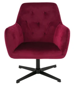 QUARTIER Cocktailsessel CHARLIE brombeer/ schwarz