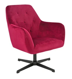 QUARTIER Cocktailsessel CHARLIE brombeer/ schwarz