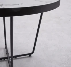 QUARTIER Couchtisch - Set KALMAR 2-tlg. Steinoptik schwarz/weiß