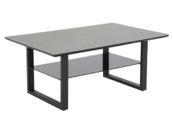 QUARTIER Couchtisch ARNE 105x45x69 cm Keramikoptik/schwarz