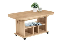 QUARTIER Couchtisch BABSI III 107-157 x 67 cm Eiche