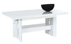 QUARTIER Couchtisch DARIO 110-180 x 68 cm weiß