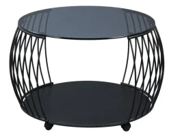 QUARTIER Couchtisch rund WASHINGTON schwarz